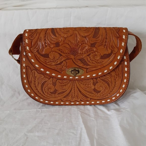 Handbags - Vintage tooled leather purse